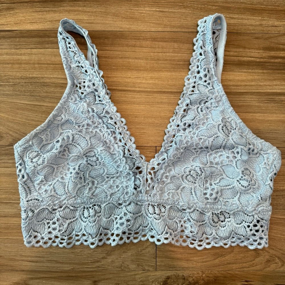 Aerie Blue Lace Bralette size L